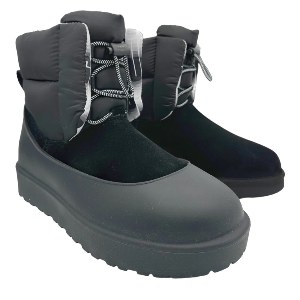 UGG CLASSIC MAXI TOGGLE BLACK SUEDE SHEEPSKIN WOMEN'S BOOTS